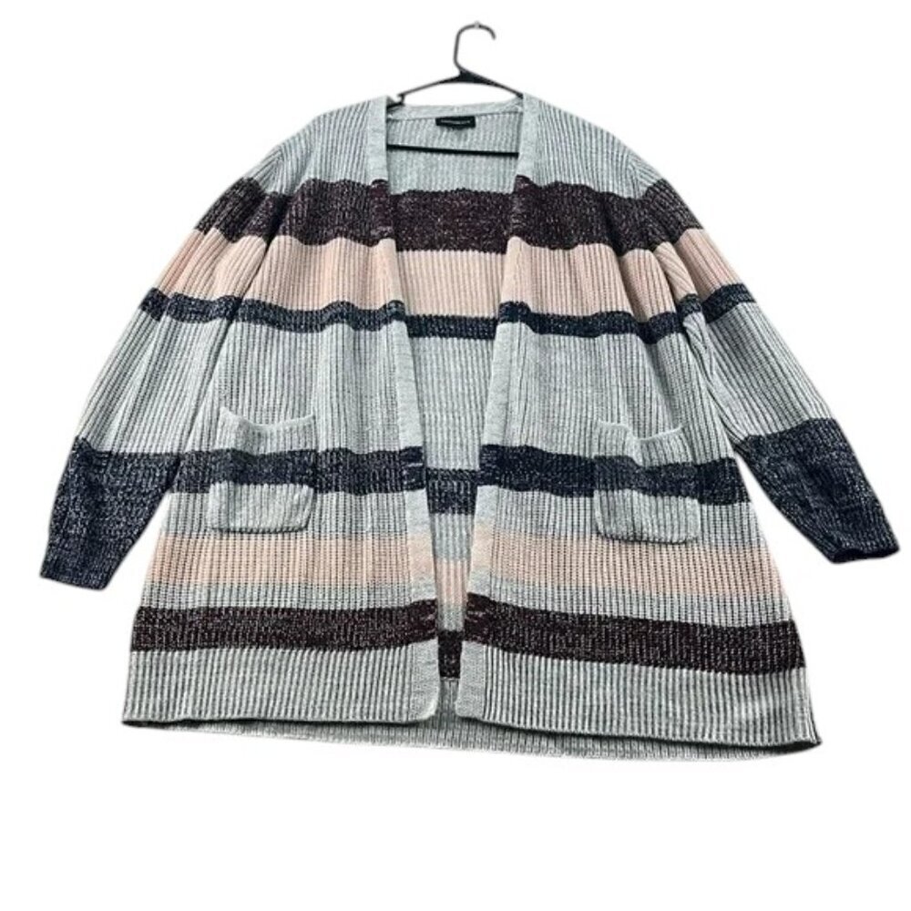 Fortune & Ivy Sweater Gray, Pink, Burgundy Women's Size XXL